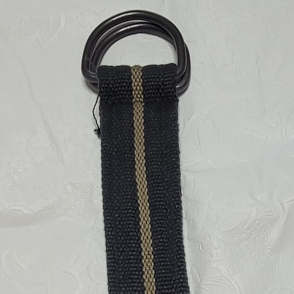 Webbed Black and Tan Belt - Picture 2 of 4